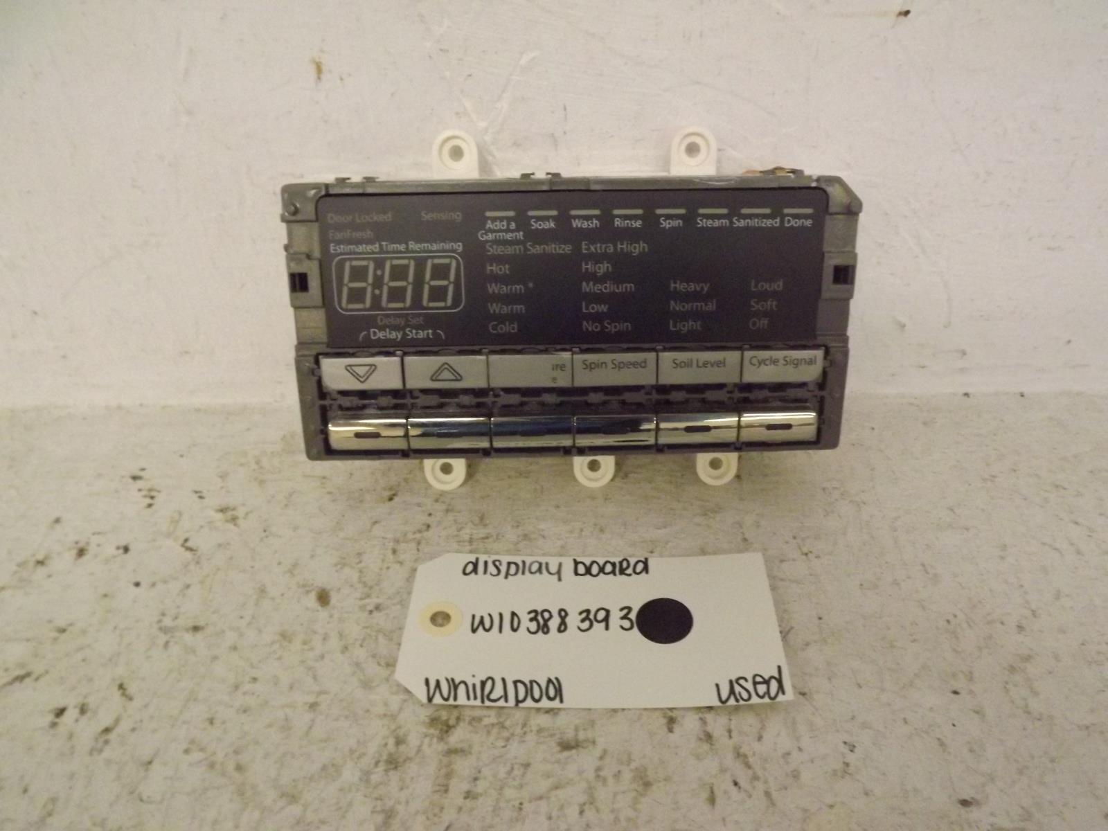 Whirlpool Washer W10388393 Display Board Used Whirlpool Washer W10388393 Display Board Used